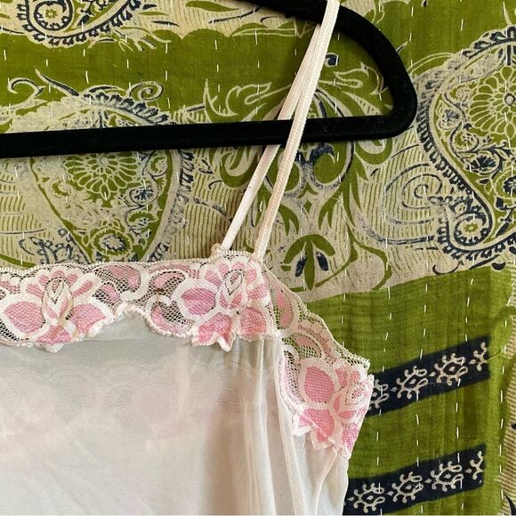 Vintage Y2K Rampage Fairy Blush and Cream Sheer Camisole Size Large - Picture 2 of 13